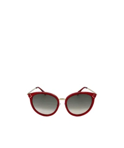Celine Logo Cat-eye Sunglasses In Red