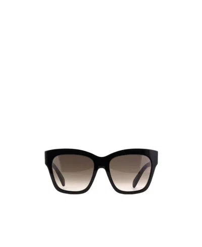 Celine Logo Cat-eye Sunglasses In Black