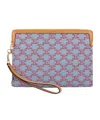 Celine Logo Clutch In Blue