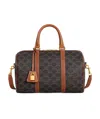 CELINE LARGE BOSTON IN TRIOMPHE CANVAS AND CALFSKIN