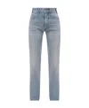 Celine Logo Denim Pants In Blue