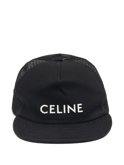Pre-owned Celine Logo-detail Baseball Cap In Black