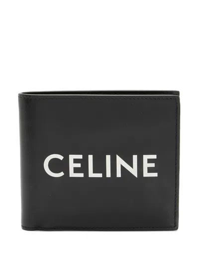 Pre-owned Celine Logo-detail Bi-fold Wallet In Black