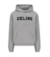 CELINE LOGO DETAILED DRAWSTRING HOODIE