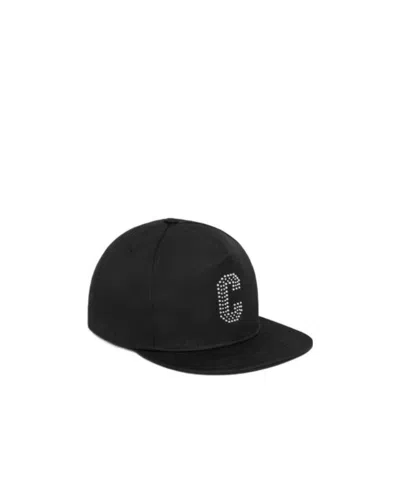 Celine Logo Details Baseball Hat In Black