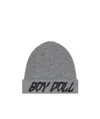 Celine Logo Details Knitted Hat In Gray