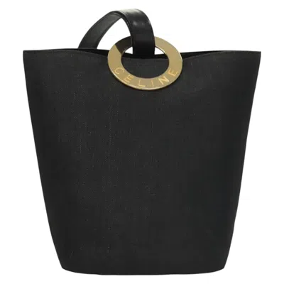 Pre-owned Celine Logo Du Cercle Canvas Shoulder Bag ()