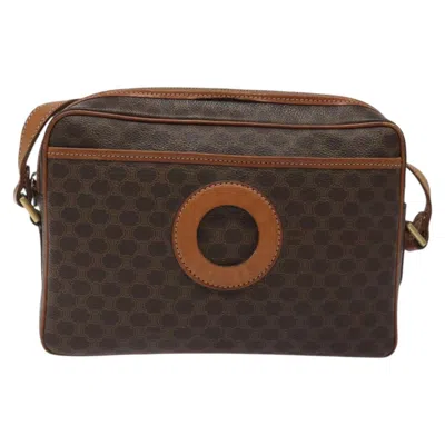 Pre-owned Celine Logo Du Cercle Canvas Shoulder Bag ()