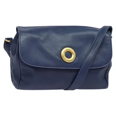 Pre-owned Celine Logo Du Cercle Leather Shoulder Bag ()