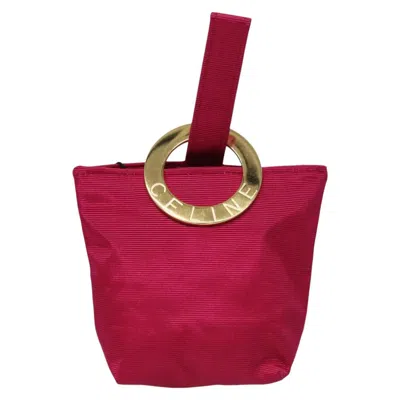 Pre-owned Celine Céline Logo Du Cercle Pink Synthetic Clutch Bag ()