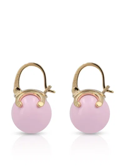 Celine Logo Earrings In Pink