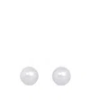Celine Logo Earrings In White