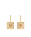 Celine Logo Earrings In Yellow
