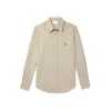 Celine Logo-embroidered Checked Cotton Shirt Men In Nude