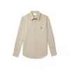 Celine Logo-embroidered Checked Cotton Shirt Men In Nude