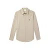 Celine Logo-embroidered Checked Cotton Shirt Men In Nude