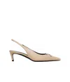Celine Logo Exposed Heels In Brown