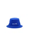 Celine Logo Fisherman's Hat In Blue