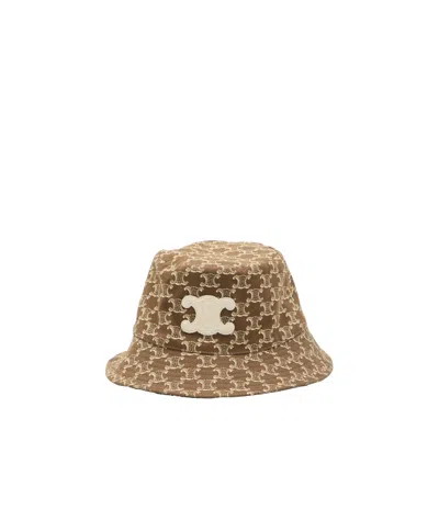 Celine Logo Fisherman's Hat In Brown
