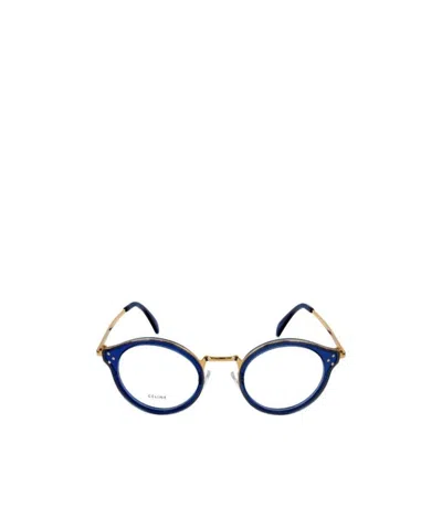 Celine Logo Flat Mirror In Blue