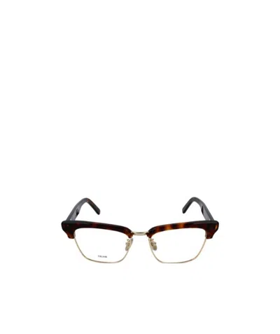 Celine Logo Flat Mirror In Brown