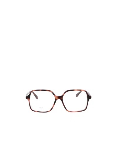Celine Logo Flat Mirror In Brown