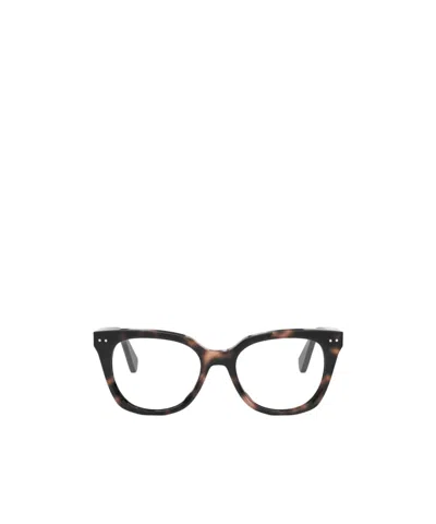 Celine Logo Flat Mirror In Green