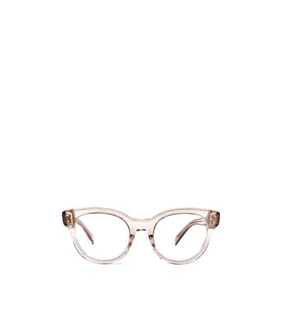 Celine Logo Flat Mirror In Pink