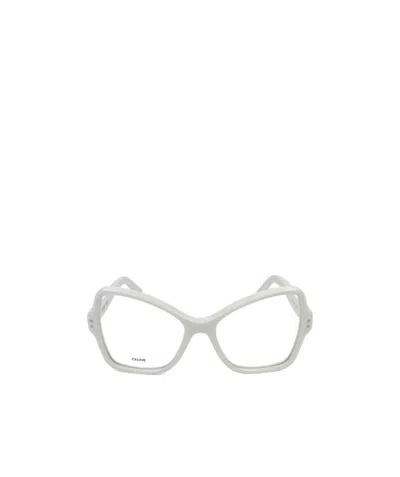 Celine Logo Flat Mirror In White