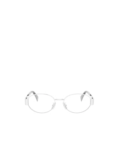 Celine Logo Flat Mirror In White