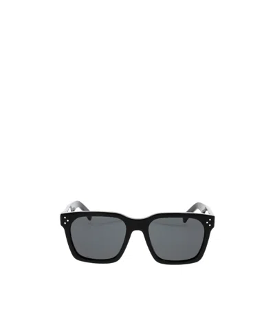 Celine Logo Glasses Leg Sunglasses In Black