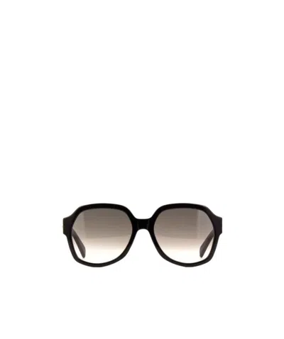 Celine Logo Gradient Sunglasses In Black