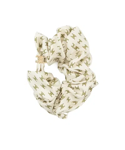 Celine Logo Hair Accessories In White