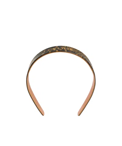 Celine Logo Hair Accessories In Yellow