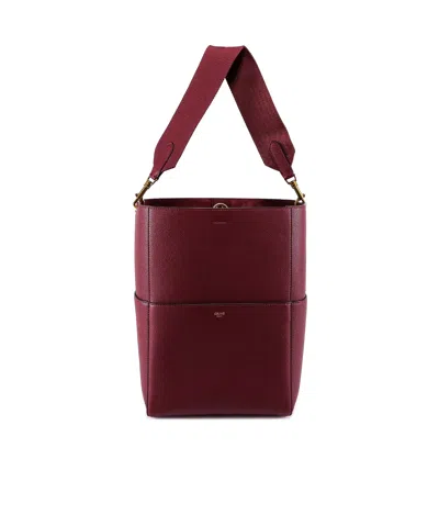 Celine Logo Handbag In Brown