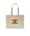 Celine Logo Handbag In Nude