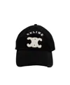 Celine Men Triomphe Baseball Cap In Black