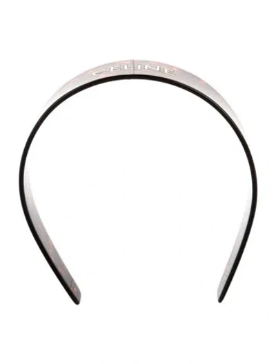 Pre-owned Celine Logo Headband In Brown