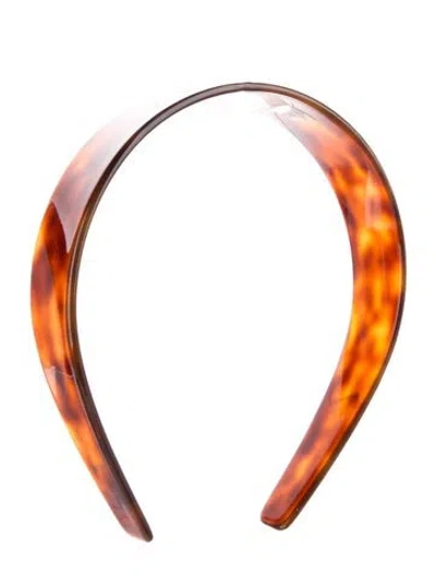 Pre-owned Celine Logo Headband In Brown