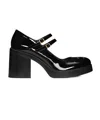 Celine Logo High Heels In Black
