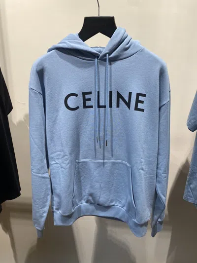 Pre-owned Celine Logo Hoodie In Blue