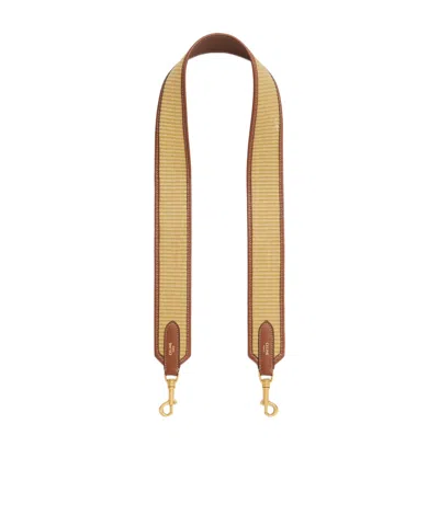 Celine Logo Hook Strap In Nude