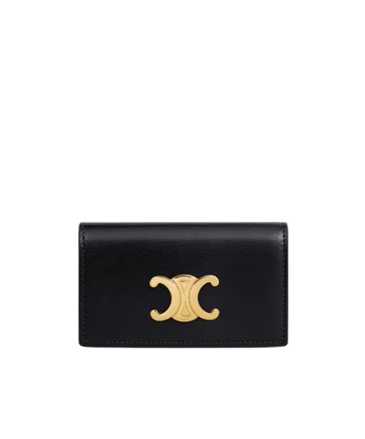 Celine Logo Key Bag In Black