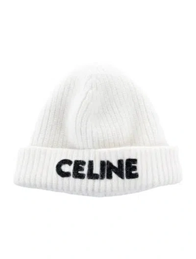 Pre-owned Celine Logo Knit Beanie In Multi