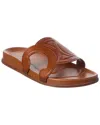 Celine Troimphe Leather Sandal In Brown