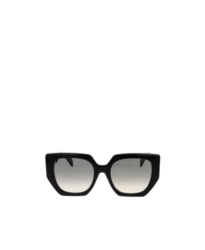 Celine Logo Leg Detail Sunglasses In Black