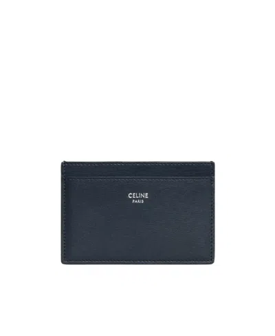 Celine Logo Letter Card Bag In Blue