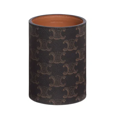 Celine Logo Letter Pen Holder In Black