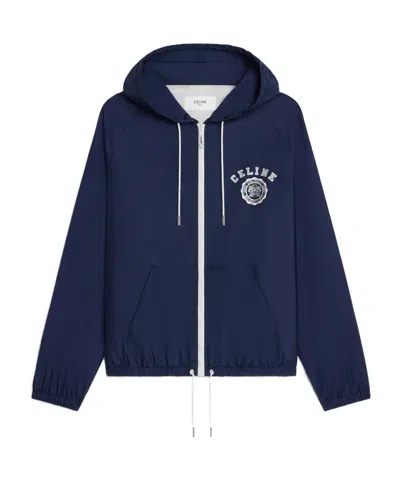 Celine Logo Lightweight Casual Jacket In Blue