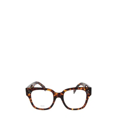Celine Logo Logo Flat Light Mirror In Brown